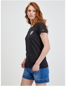 Tommy Hilfiger Černé dámské tričko Tommy Jeans - Dámské
