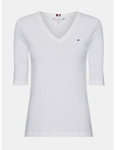 Bílé dámské basic tričko Tommy Hilfiger - Dámské