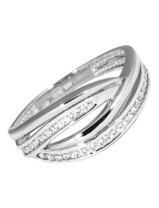 GEMMAX Jewelry Dámský masivní prsten se zirkony 54 GLRWB-54-08531