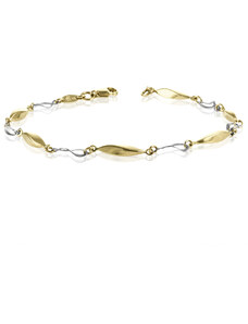 GEMMAX Jewelry Elegantní dámský zlatý náramek délka 18 cm GLBCN-18-26491