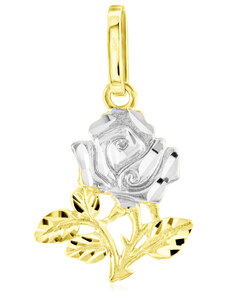 GEMMAX Jewelry Zlatý přívěsek Růže GLPCN-41851