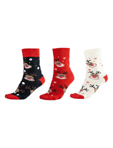 VFstyle Dámské vánoční ponožky REINDEERS 2+1 zdarma Velikost: 37 - 41, Balení: 3 ks