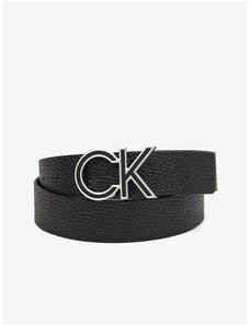 Černý pánský kožený pásek Calvin Klein - Pánské