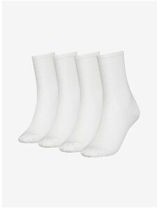 Sada čtyř párů bílých dámských ponožek Calvin Klein Underwear - Dámské