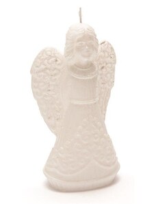 la griseo Svíčka anděl bílá perleťová 20 cm