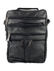 Dailyclothing Kožená taška přes rameno černá 9136