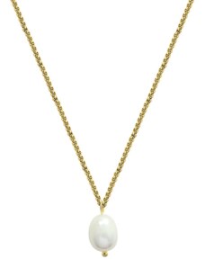 ORNAMENTI Pozlacený náhrdelník Pearl Initial gold