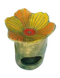 BIOHERBA Aromatická lampa žlutý květ ruční výroba