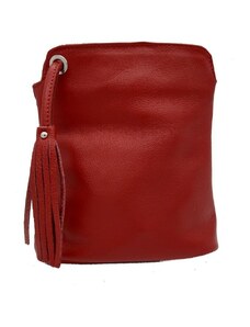 Dámská kožená kabelka červená S15019