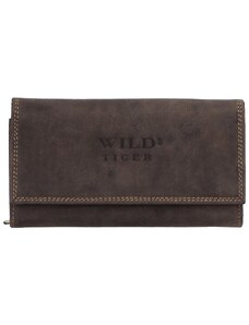 Wild Tiger Dámská kožená peněženka Wild, tmavě hnědá