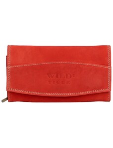 Wild Tiger Luxusní dámská kožená peněženka Sikun, červená