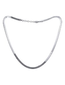 Silvego Stříbrný plochý náhrdelník hádek Valencia 5 mm GVMAG00050N