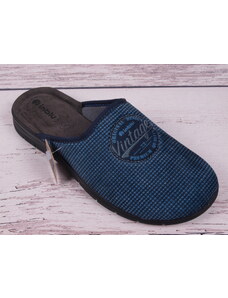 Pánské pantofle papuče bačkory Inblu BG48-04 modré s koženou stélkou