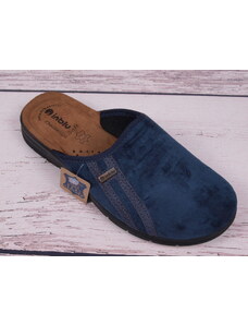 Pánské pantofle papuče bačkory Inblu BG45-04 modré s koženou stélkou