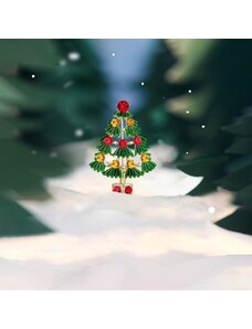Éternelle Vánoční brož se zirkony Christmas Tree 6 - vánoční stromeček