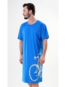 Cool Comics Pánská noční košile s krátkým rukávem Velké kolo - modrá