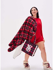Victoria's Secret hřejivá deka + taška v setu - limitovaná zimní kolekce pro rok 2023
