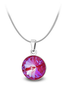 Jewellis ČR Jewellis ocelový náhrdelník s krystalem Rivoli Swarovski - Royal Red Delite