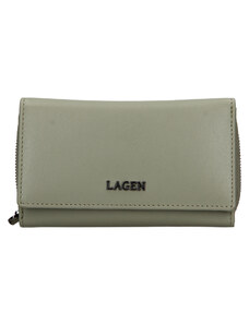 Dámská kožená peněženka Lagen - zelená