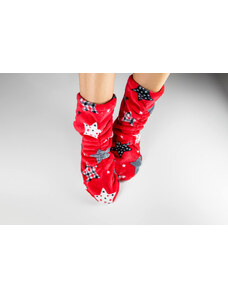 VFstyle Hřejivé ponožky STARS červené Velikost: 35 - 38, Balení: 1 ks