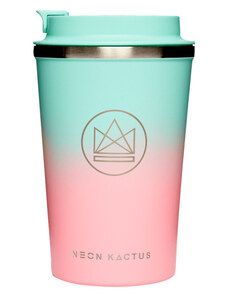 Designový termohrnek, 380 ml, Neon Kactus,tyrkysovo-růžový