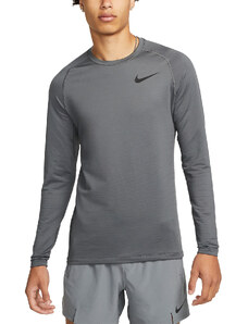 Triko s dlouhým rukávem Nike Pro Warm Sweatshirt Grau Schwarz F068 dq5448-068