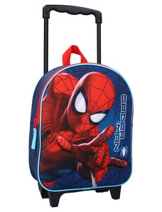 Vadobag Dětský cestovní 3D batůžek na kolečkách Spiderman - Marvel