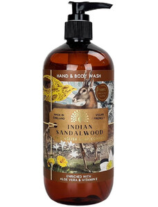 Mycí gel na ruce a tělo English Soap Company Indian Sandalwood – santalové dřevo, 500 ml