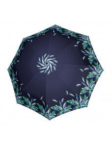 Doppler Magic Mini Carbon Big Infinity - dámský plně automatický deštník, modrá, květinový
