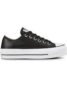 BOTY CONVERSE CT ALL STAR LEATHER PLATFO - černá -