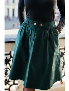 Manšestrová sukně Celeste zelená