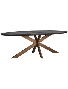 Černo mosazný dubový jídelní stůl Richmond Blackbone 230 x 100 cm