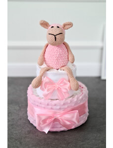 Plenkový dort s růžovou ovečkou