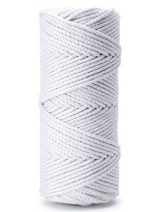 Yarnmellow Bavlněná šňůra ANGEL TWIST 3 mm - bílá