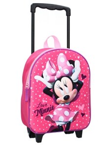 Vadobag Dětský cestovní 3D batůžek na kolečkách Minnie Mouse - Disney