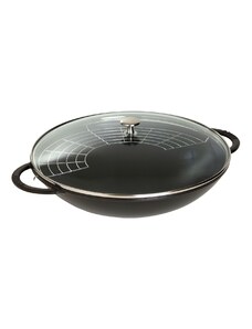 Staub pánev wok se skleněnou poklicí 37 cm/5,7 l černá, 1313923