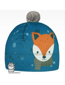 Chlapecká zimní funkční čepice Dráče - Flavio 165, modrá, liška