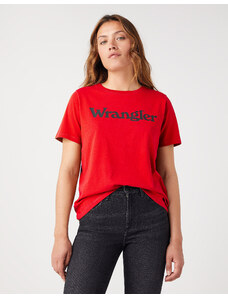 Dámské tričko WRANGLER W7N4D3XWO REGULAR TEE Formula Red