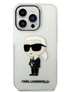 Ochranný kryt pro iPhone 14 Pro - Karl Lagerfeld, IML Ikonik NFT Transparent