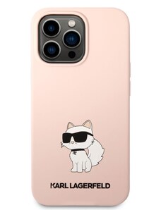 Ochranný kryt pro iPhone 13 Pro MAX - Karl Lagerfeld, Liquid Silicone Choupette NFT Pink