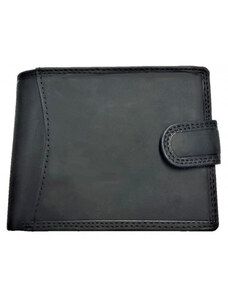 Pánská kožená peněženka se zadní kapsou černá