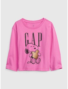 Dětské tričko GAP & Peanuts Snoopy Růžová