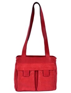 Arteddy Dámská kožená kabelka - červená