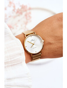 Kesi Dámské vodotěsné hodinky na náramku Giorgio&Dario zlato-bílé