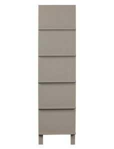Hoorns Světle šedá borovicová knihovna Dima 215 x 56 cm