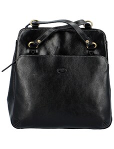 Dámská kožená kabelka batoh černá - Katana Dvimosi černá