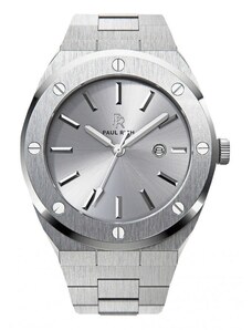 Stříbrné pánské hodinky Paul Rich s ocelovým páskem Apollo's Silver 45MM