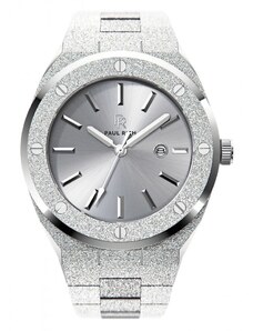 Stříbrné pánské hodinky Paul Rich s ocelovým páskem Signature Frosted Apollos Silver 45MM
