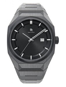 Černé pánské hodinky Paul Rich s ocelovým páskem Elements Black Moon 45MM
