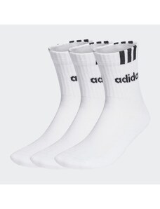 Adidas Ponožky 3-Stripes Linear Half-Crew Cushioned – 3 páry
